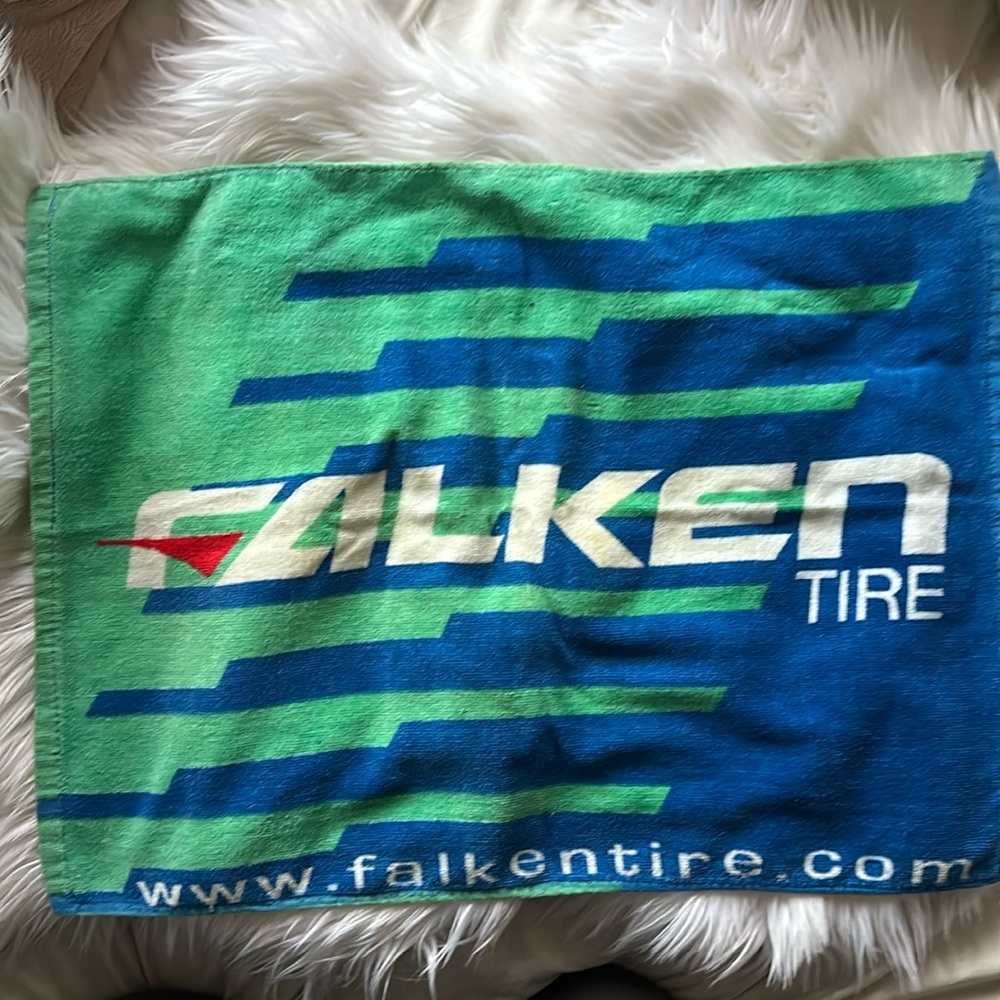 Falken Tire Navy Blue and Green Drying Towel